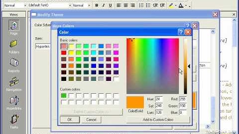 FrontPage Tutorial Modifying Themes Microsoft Training Lesson 5.2