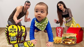 BABY Decides what we EAT for a Day!
