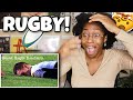 AMERICAN REACTS TO THE BEST RUGBY KNOCKOUTS & CONCUSSIONS 🤯🏉 | Favour