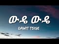 Dawit tsige  wude wude lyrics  ethiopian music