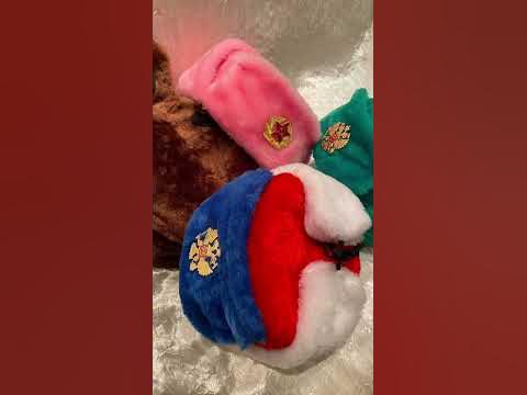 Шапка ушанка с кокардой цветная. Подарочная - YouTube