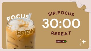 2.5-Hour Study Session (Vanilla Coffee) 🍵 | 30/10 Pomodoro Timer ⏱️ | Brain Food & Lofi Focus Music screenshot 4