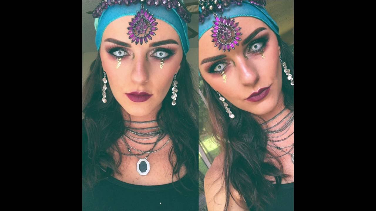 Gypsy Fortune Teller Halloween Makeup Tutorial YouTube