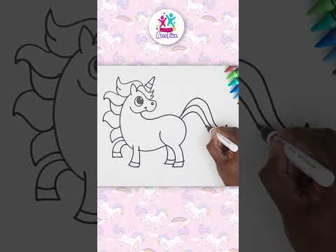Vamos desenhar um UNICÓRNIO fofo! 🦄 #shorts #comodesenhar #desenhofácil