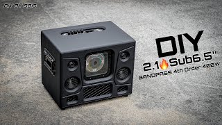 DIY Bluetooth speaker 2.1 Bandpass 4th Order ประกอบตู้แบนพาส ซับ6.5นิ้ว🔥400W