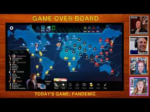 Game Over Board, Series 1, Episode 3: Pandemic with Stu Goldsmith, TristaBytes and Lydia King!