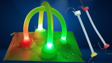 How to make gleu stick light lamp!! LED lamp with glue stick at home