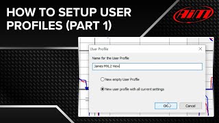 AiM Race Studio Analysis - AiM User Profiles (Video 1)