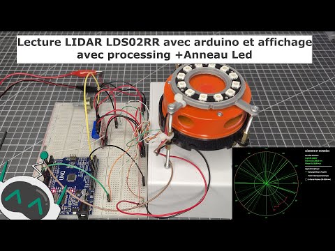 Lecture LIDAR LDS02RR avec arduino et affichage avec processing +Anneau Led