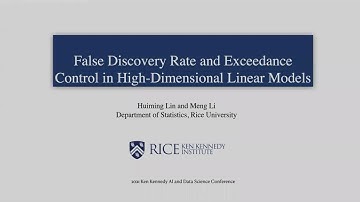 Poster Session: Simultaneous False Discovery Rate and Exceedance Control in High Dimensional ...