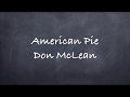 American Pie-Don McLean Lyrics