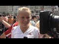 Ivanovic and Wozniacki Play Street Tennis