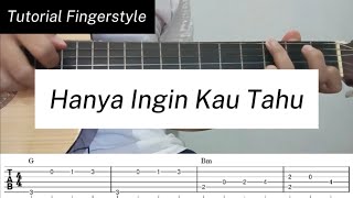 HANYA INGIN KAU TAHU - REPVBLIK | TUTORIAL FINGERSTYLE GITAR PEMULA   FREE TAB