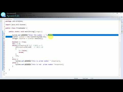 Java Program to find whether a number is prime or not.