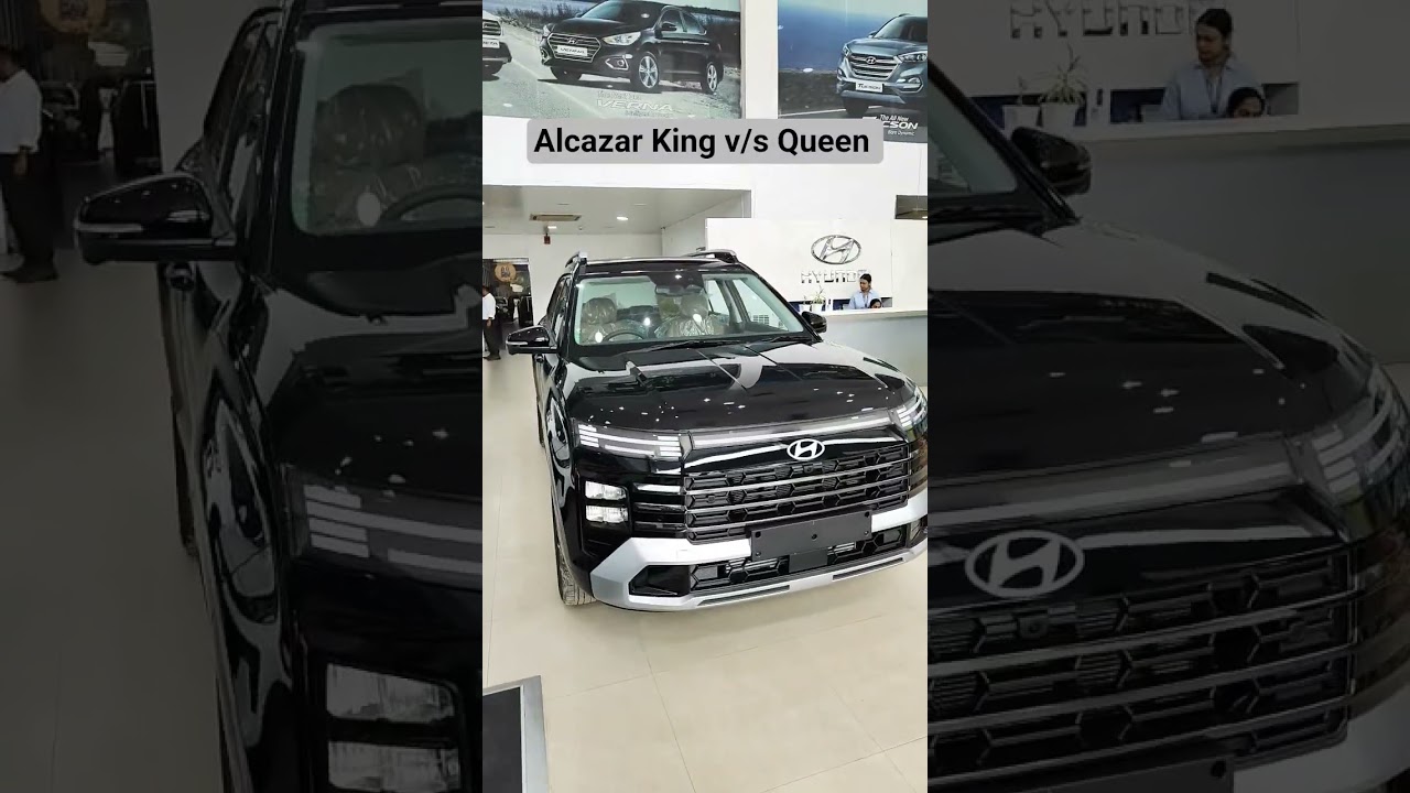 Hyundai Alcazar White V/S Black 🔥 