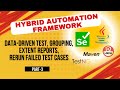 Data Driven Login, TestNG Groups, Extent Reports &amp; Rerun Failed Tests | Hybrid Framework in Selenium