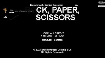 Rock Paper Scissors - Breakthrough Gaming Arcade ~ Lose when using scissors Trophy