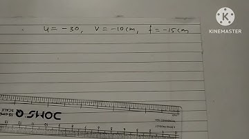 A concave lens of focal length 15 cm forms an image 10 cm from the lens.How far is the object...