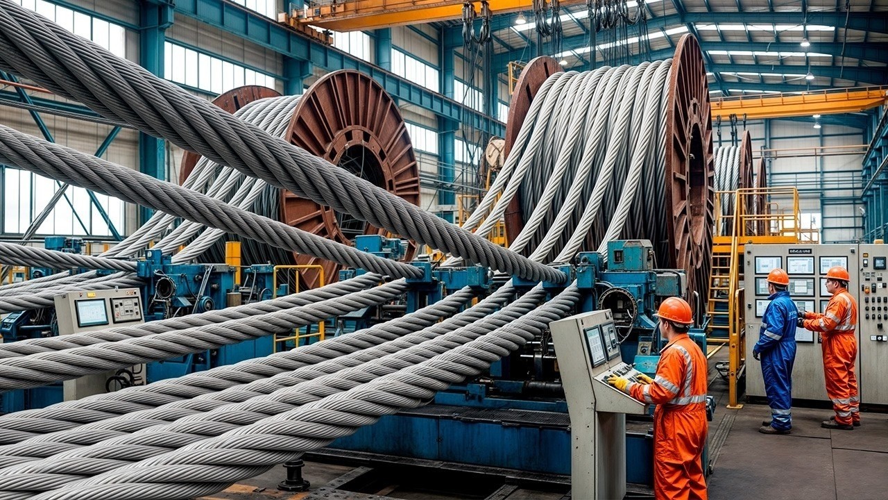 Como é feito: O CABO DE AÇO que Sustenta ARRANHA-CÉUS e PONTES Gigantes Há Décadas