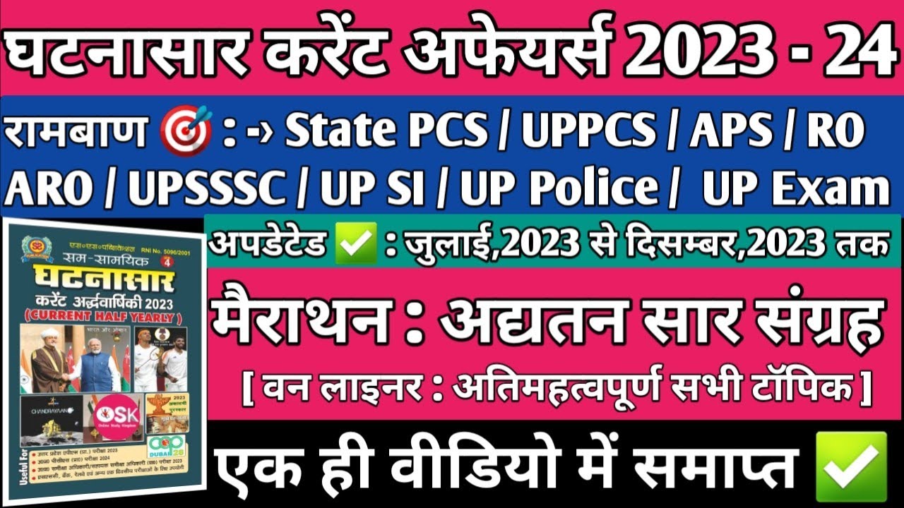 Ghatnasar Current Affairs 2024| Ghatnasar Current Affairs 2023 ...