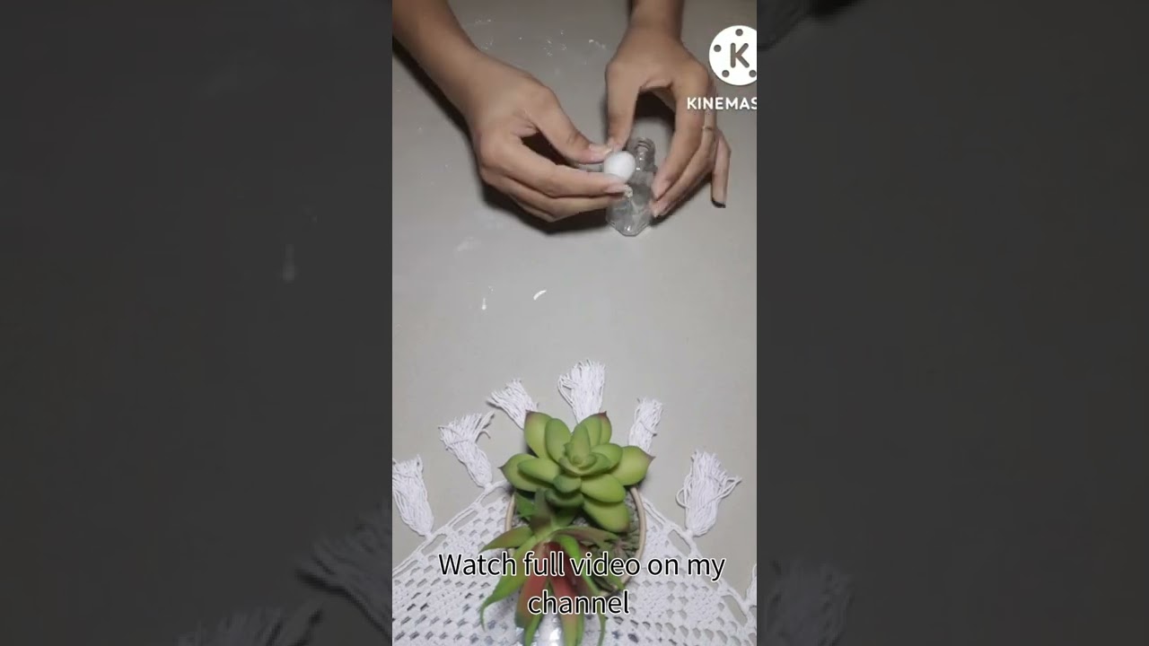 Home decor from waste empty glass bottle