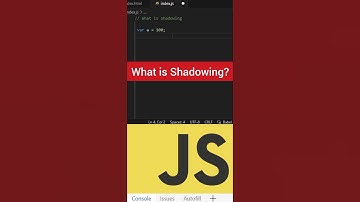 What is Shadowing in JavaScript #shorts #shortvideo #js