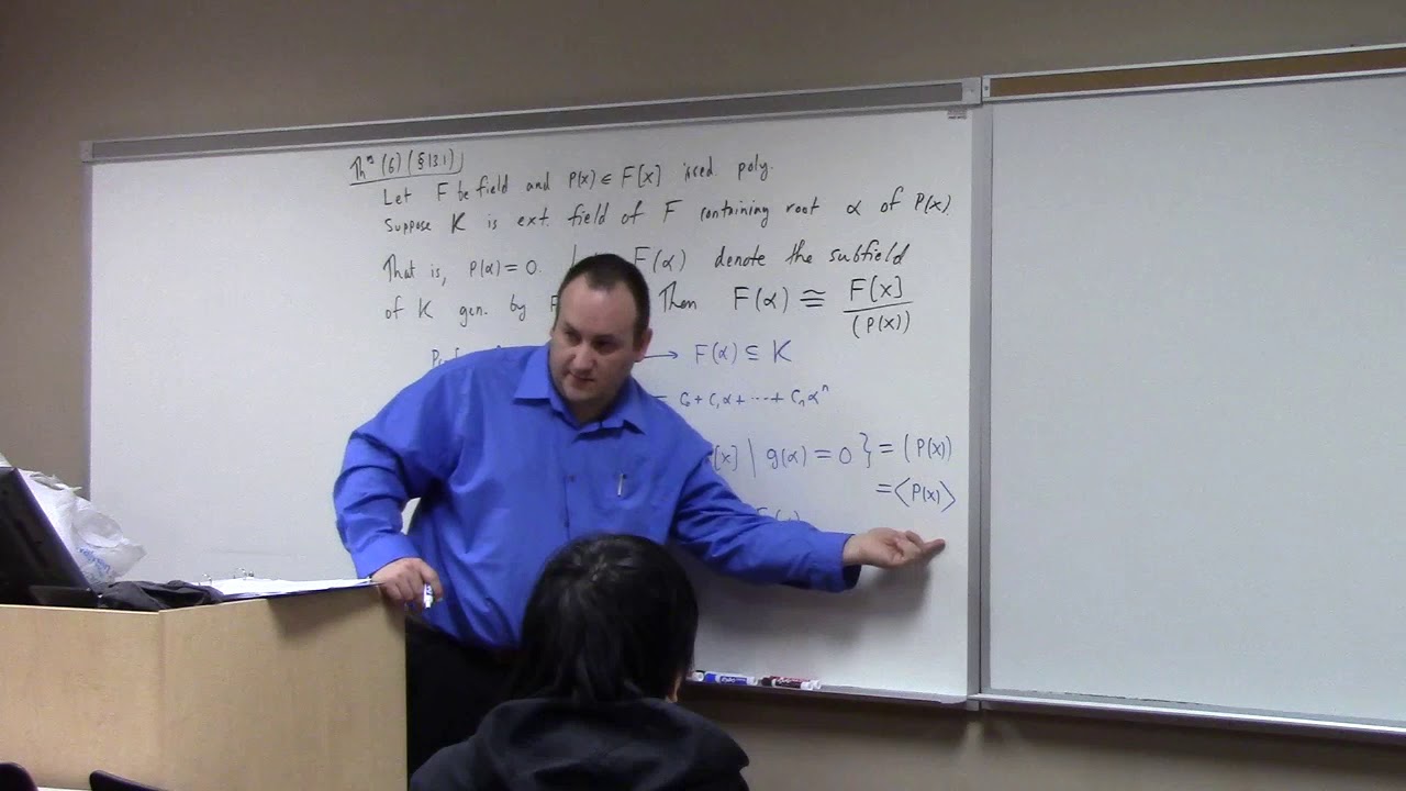 Abstract Algebra II: algebraic extensions, 1-24-18
