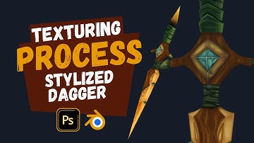3D Stylized dagger texturing process // my first time trying Blender, art process, art challenge