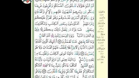 سورة البقرة ( الوجه ١٣ ) من الآية ٨٤-٨٨ ، الشيخ إبراهيم الأخضر ( تجويد )