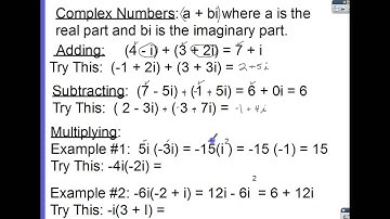 5.4 Complex Numbers & Imaginary Numbers