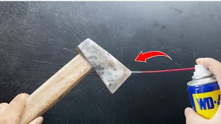 easy way to sharpen an ax like a razor sharp, amazing idea, sam home's diy projects