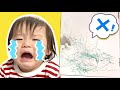 おねえちゃんたちにいたずらしちゃダメ！らくがきの犯人は弟のむーくん！？　教育　しつけ　5歳　3歳　1歳　3人きょうだい　あるある