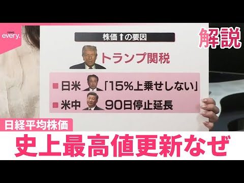 【解説】日経平均株価  史上最高値更新なぜ