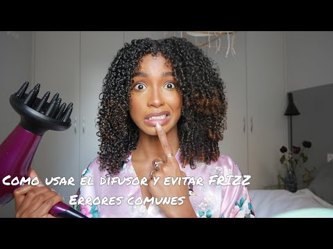 Como usar el difusor y Evitar FRIZZ |Tips para  secar el cabello con Difusor sin maltratar los rizos