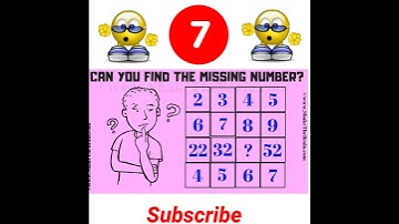 Logical Maths Puzzle | Can you find the value of the missing number ?