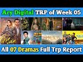 Ary digital trp report of week 05  all 07 dramas full trp report