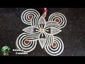 Chithirai madham special padi kolam  5x1 dot easy pandaga muggulu  beautiful flower rangoli design