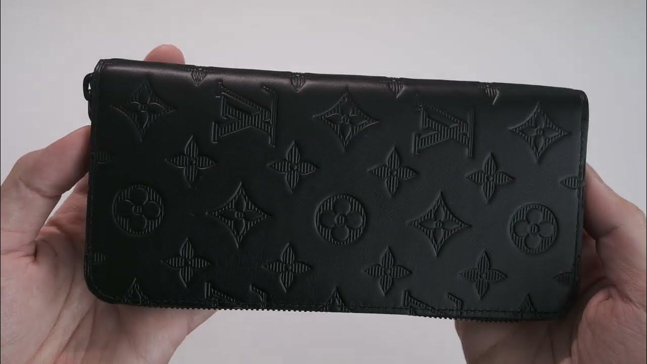 Louis Vuitton Monogram Shadow Zippy Vertical Round Long Wallet M62902 Noir  Black Leather Men's LOUIS VUITTON