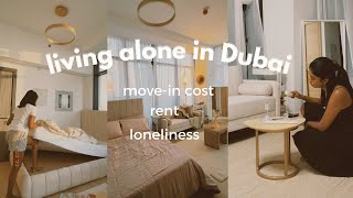 Here's how much it *really* costs me to live alone in Dubai | rent, finances, move-in expenses