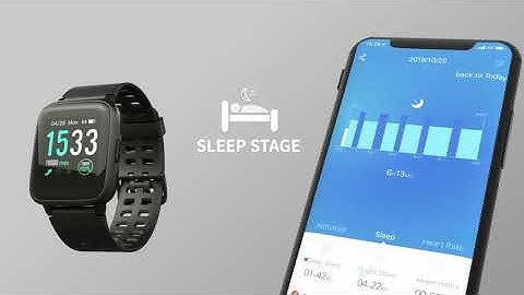 YAMAY Smart Watch for Android and iOS Phone IP68 Waterproof Fitness Tracker Watch