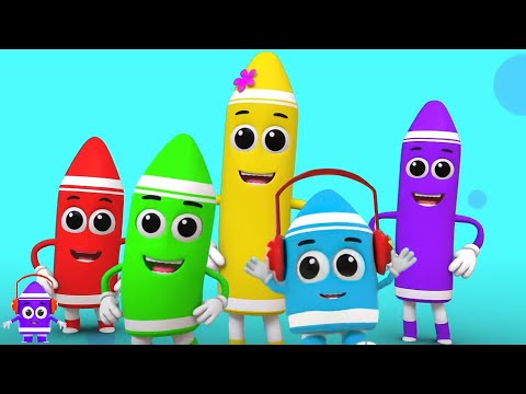 Cinco Pequeños Lápices De Color Canción Infantil Y Rimas Preescolares En Español