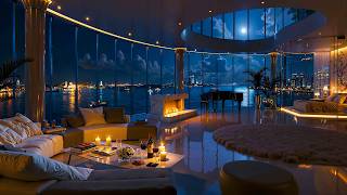 4K Beach Serenity Night with Relaxing Jazz 🏙️ Luxury Apartment Ambience for Study, Work, Focus 4K Beach Serenity Night with Relaxing Jazz 🏙️ Luxury Apartment Ambience for Study, Work, Focus