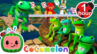 Count The Five Little Diving Frogs Cocomelon Animal Time - Learning With Animals Nursery Rhymes