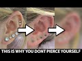 She pierced herself 11 times and this is what happened…