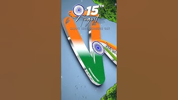 V Name WhatsApp Status Video 15 August Happy independence Day Har Ghar Tiranga 2022 #shorts #viral