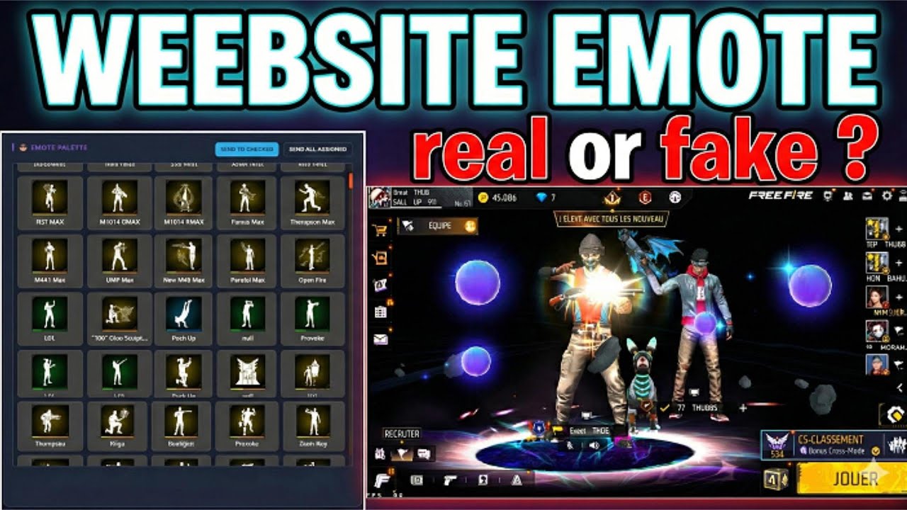 UNLOCK ALL EMOTE FREE FIRE TRICK  ! REAL OR FAKE ?
