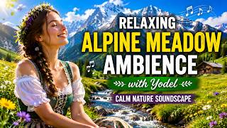 Relaxing Alpine Meadow Ambience with Yodel 🎶 Calm Nature Soundscape