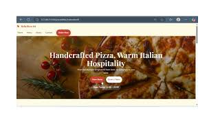 Pizza Website Using HTML & CSS | Simple & Beautiful Pizza Shop Landing Page Design | 