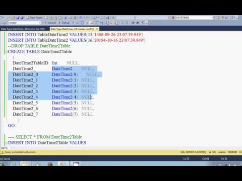 SQL Server In Hindi  DataType DateTime2
