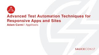 Famous ADVANCED TEST AUTOMATION TECHNIQUES FOR RESPONSIVE APPS AND SITES - Adam Carmi – CTO, Applitools Profile